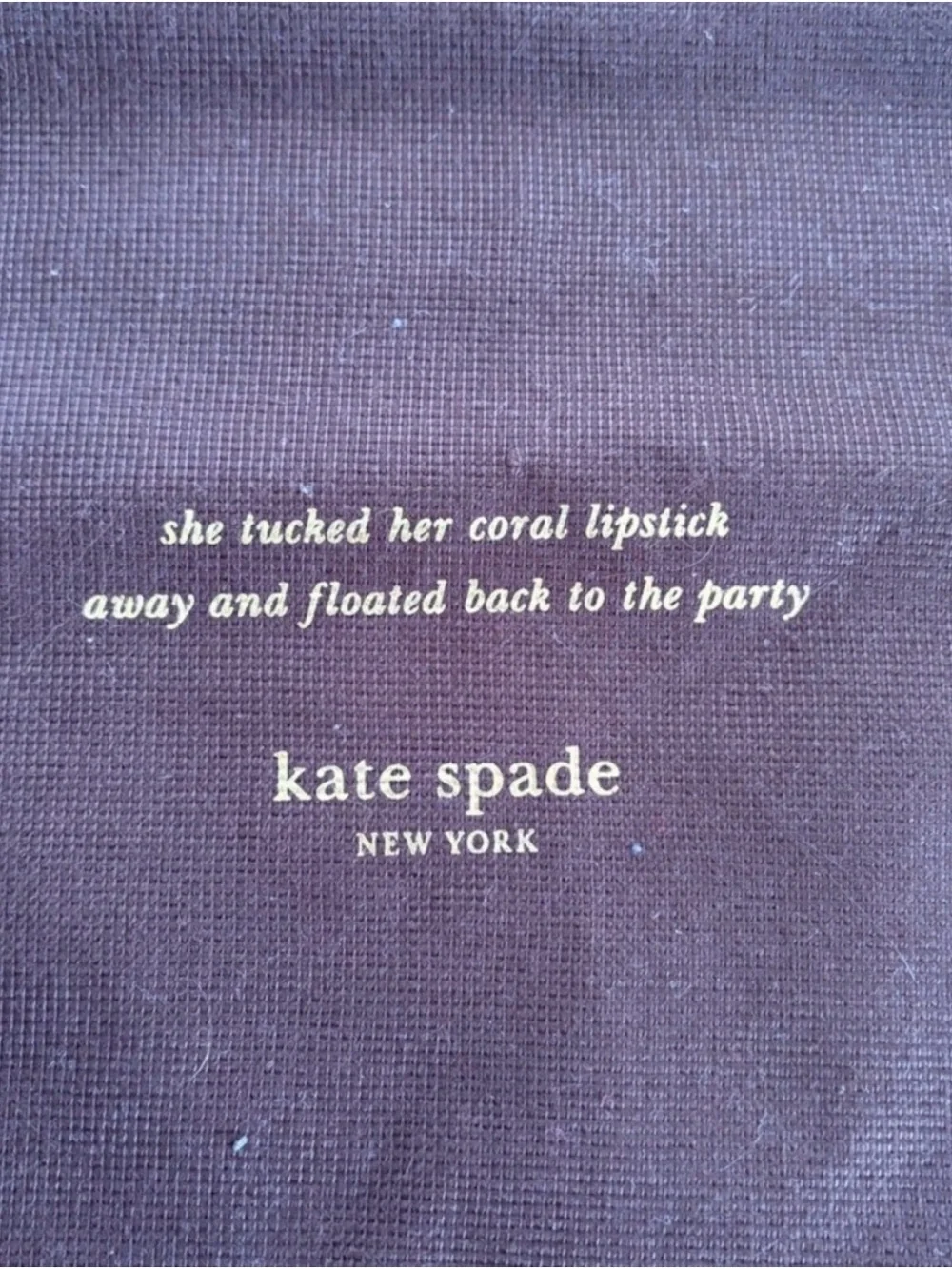 kate spade New York Brown Drawstring Dust Bag